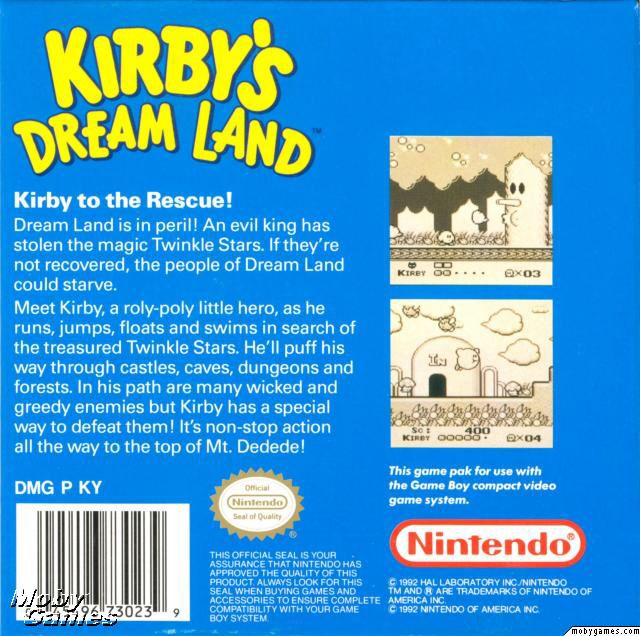 Kirbys Dreamland - Nintendo Game Boy (Nintendo - 1) video game collectible - Main Image 2