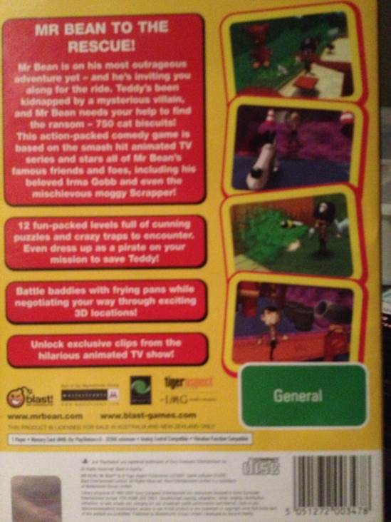 Mr Bean - Sony PlayStation 2 (PS2) video game collectible [Barcode 087200001341] - Main Image 2