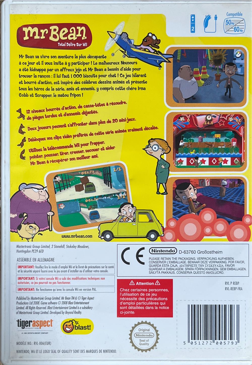 WII / Mr Bean - Total Délire Sur Wii - Nintendo Wii (1-2) video game collectible [Barcode 5051272005793] - Main Image 2