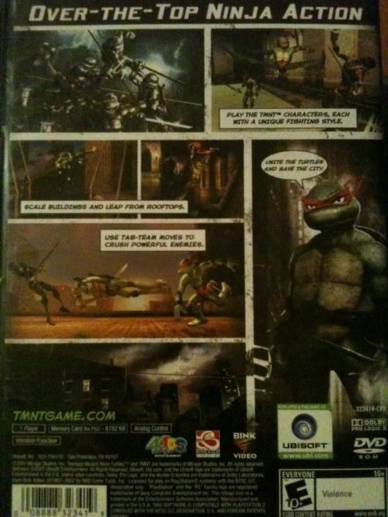 TMNT - Sony PlayStation 2 (PS2) (Ubisoft - 1) video game collectible [Barcode 008888323419] - Main Image 2