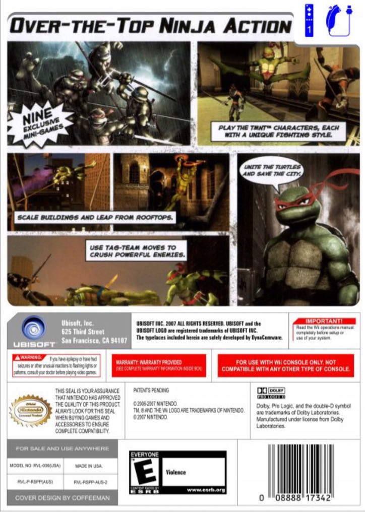 TMNT - Nintendo Wii video game collectible [Barcode 3307210247865] - Main Image 2