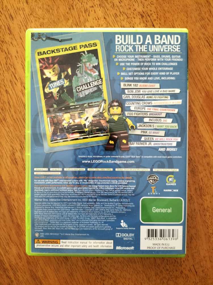 LEGO Rock Band - Microsoft Xbox 360 (Warner Bros. Interactive Entertainment Inc. - 1-4) video game collectible [Barcode 9325336061398] - Main Image 2