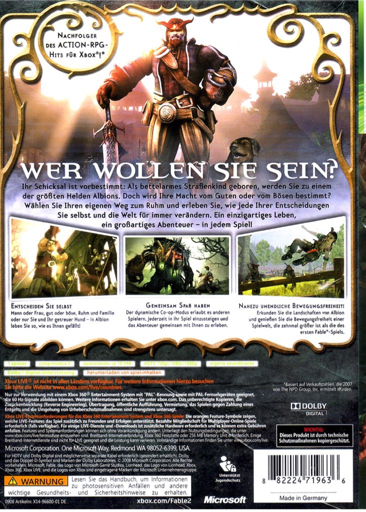 Fable II - Microsoft Xbox 360 (Microsoft - 2) video game collectible [Barcode 882224719698] - Main Image 2
