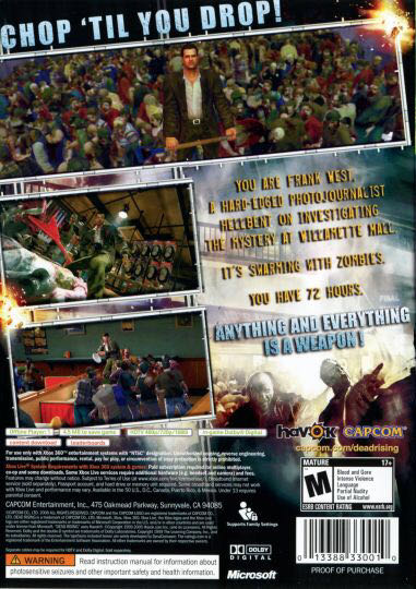Dead Rising - Microsoft Xbox 360 (Capcom - 1) video game collectible [Barcode 1013388330019] - Main Image 2