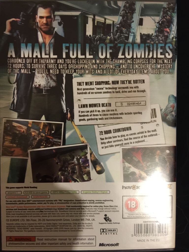Dead Rising (Classics) - Microsoft Xbox 360 (Capcom - 1) video game collectible [Barcode 5055060965009] - Main Image 2