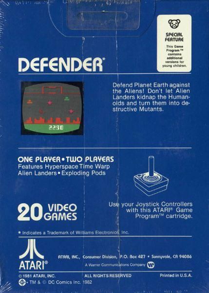 Defender - Atari 2600 (Atari) video game collectible - Main Image 2