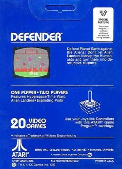 Defender - Atari 2600 (Williams Electronics) video game collectible - Main Image 2