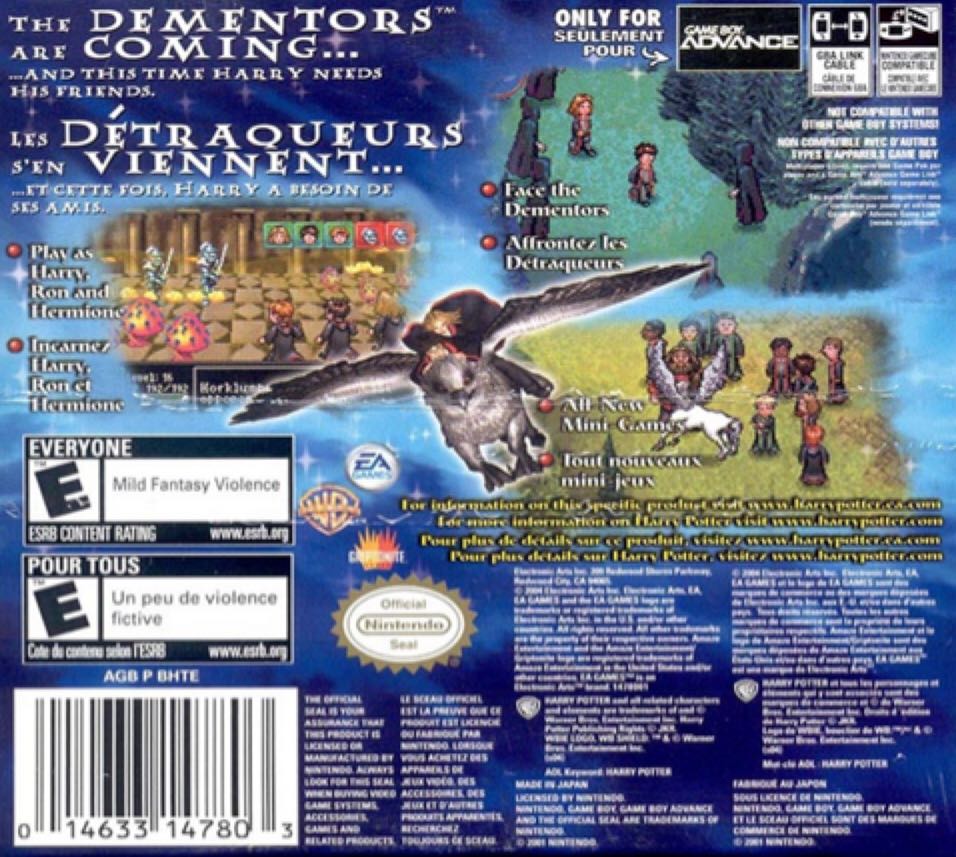 Harry Potter and the Prisoner of Azkaban - Nintendo Game Boy Advance (GBA) (EA - 1) video game collectible [Barcode 014633147803] - Main Image 2