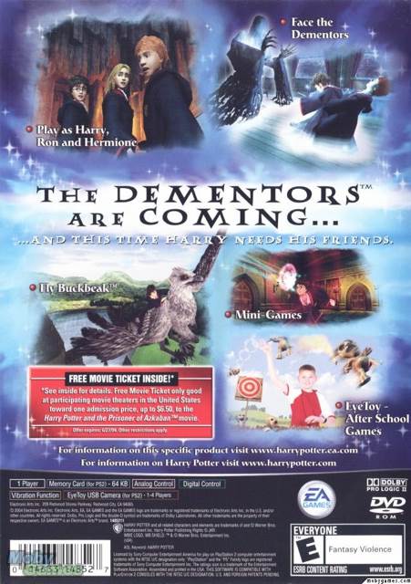 Harry Potter and the Prisoner of Azkaban (PS2 Platinum) - Sony PlayStation 2 (PS2) (Electronic Arts - 1) video game collectible [Barcode 5030930043278] - Main Image 2