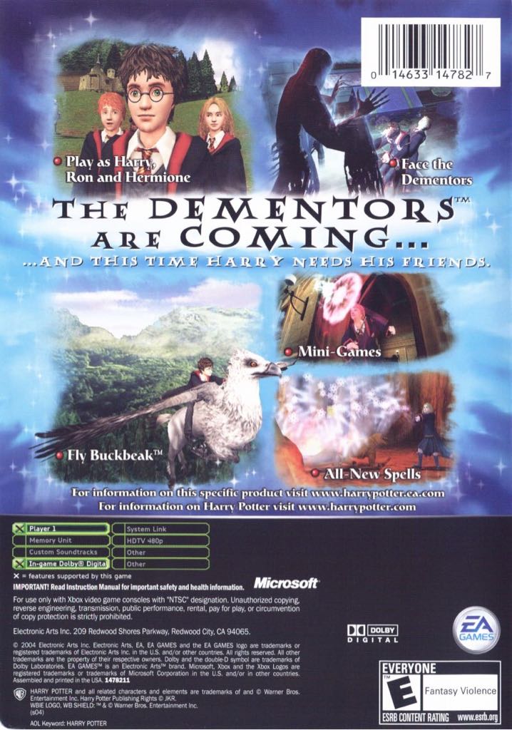 Harry Potter and the Prisoner of Azkaban - Microsoft Xbox (Electronic Arts - 1) video game collectible [Barcode 5030941038232] - Main Image 2