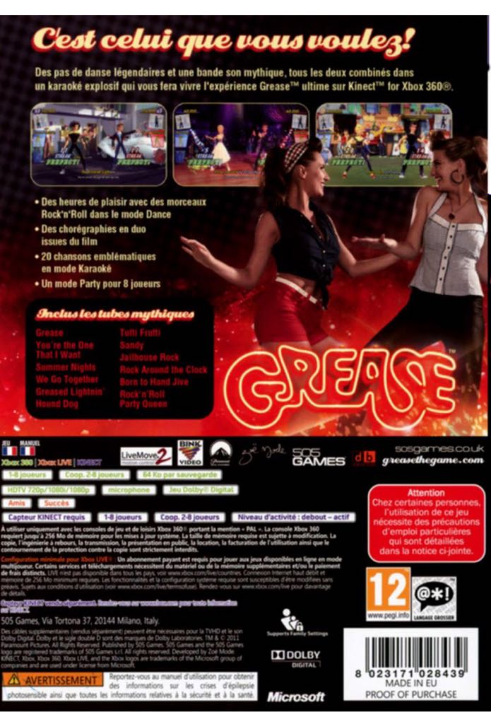 Grease Dance - Sony PlayStation 3 (PS3) (505 Games - 8) video game collectible [Barcode 812872014135] - Main Image 2