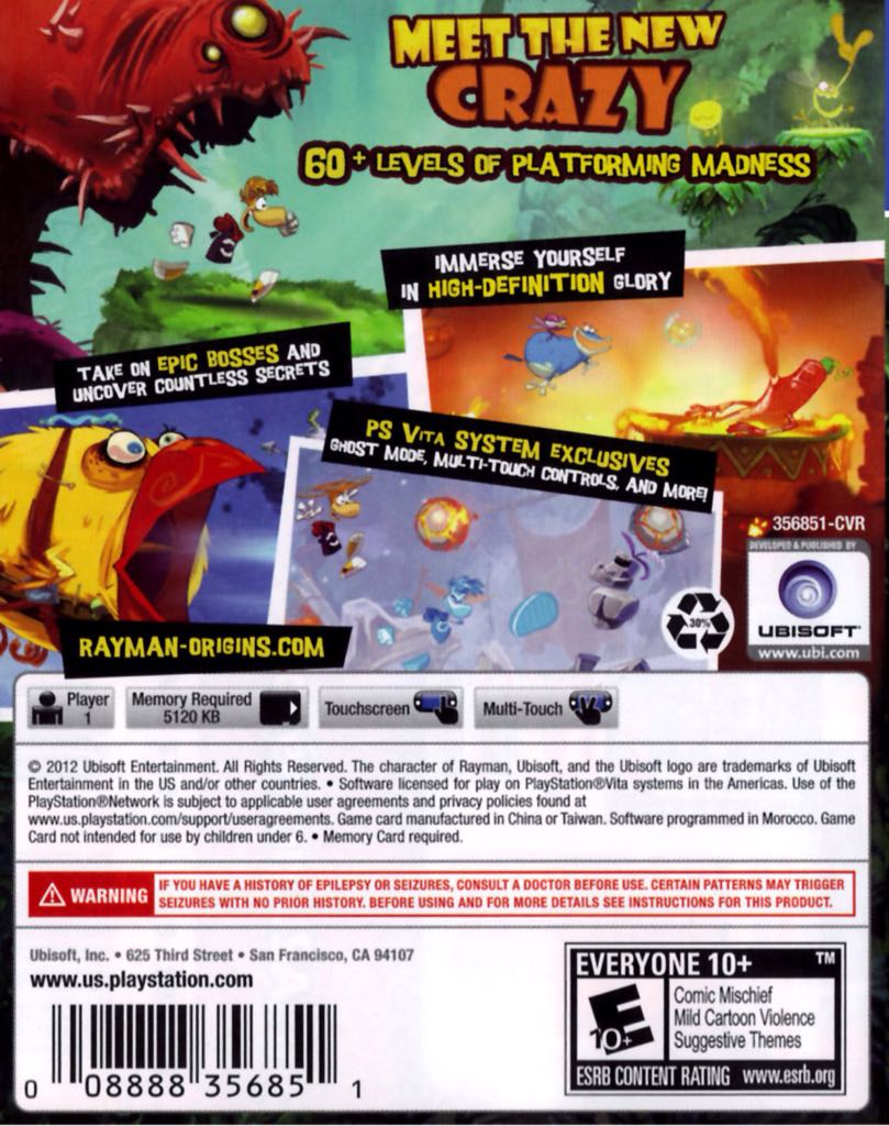 Rayman Origins - Nintendo 3DS video game collectible [Barcode 3307215594544] - Main Image 2
