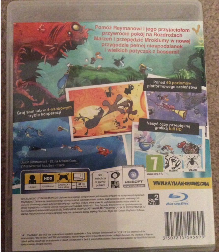 Rayman Origins - Sony PlayStation 3 (PS3) video game collectible [Barcode 3307215595695] - Main Image 2