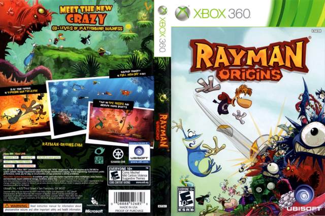 Rayman Origins - Microsoft Xbox 360 (Ubisoft - 1-4) video game collectible [Barcode 3307215597545] - Main Image 2