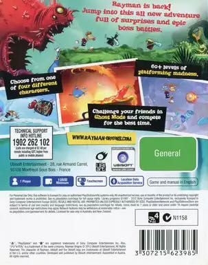 Rayman Origins - Sony PlayStation Vita (PS Vita) (Ubisoft - 1) video game collectible [Barcode 3307215623985] - Main Image 2