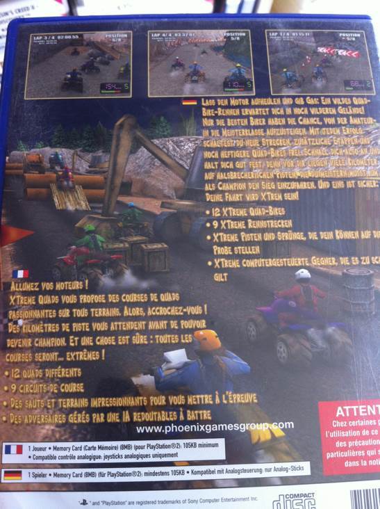 X-Treme Quads - Sony PlayStation 2 (PS2) video game collectible [Barcode 8717249592402] - Main Image 2