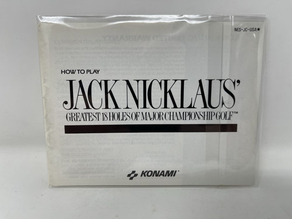 (CIB) Jack Nicklaus’ Greatest 18 Holes Of Major Championship Golf - Nintendo Entertainment System (NES) (Konami - 1) video game collectible [Barcode 083717110170] - Main Image 4
