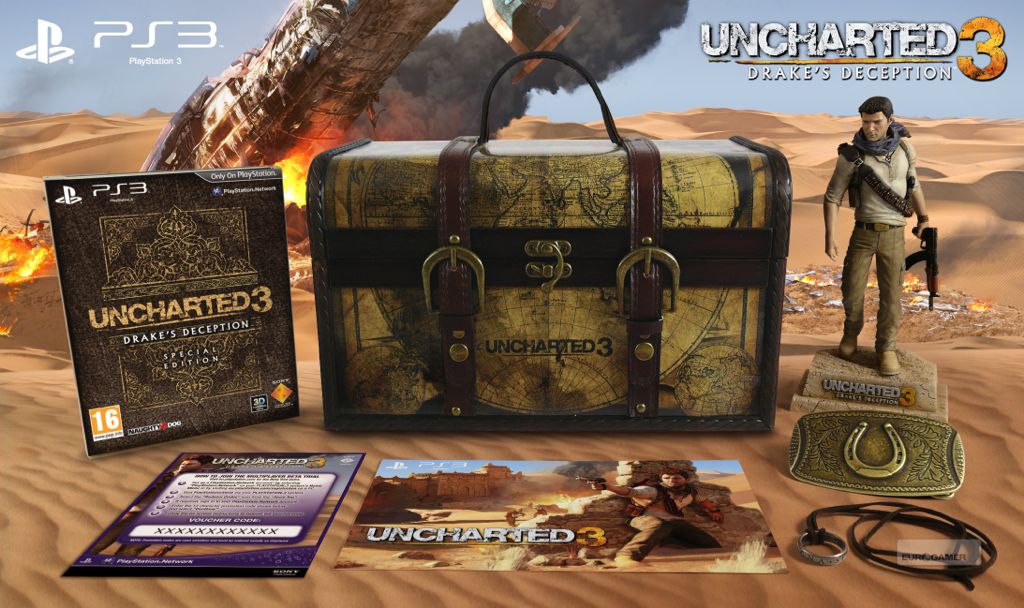 Uncharted 3 Drake’s Deception Explorer Edition - Sony PlayStation 3 (PS3) (Sony Computer Entertainment - 1) video game collectible [Barcode 711719238812] - Main Image 2
