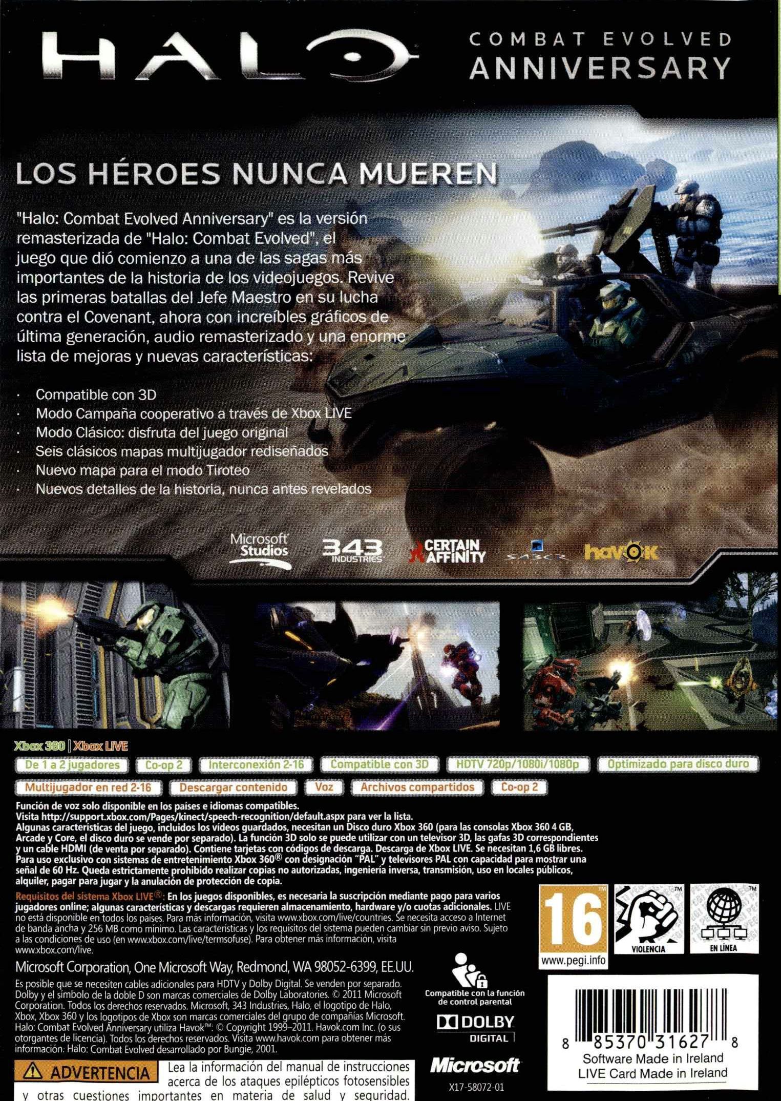 Halo: Combat Evolved Anniversary - Microsoft Xbox 360 (Microsoft Studios - 1) video game collectible [Barcode 885370316278] - Main Image 2