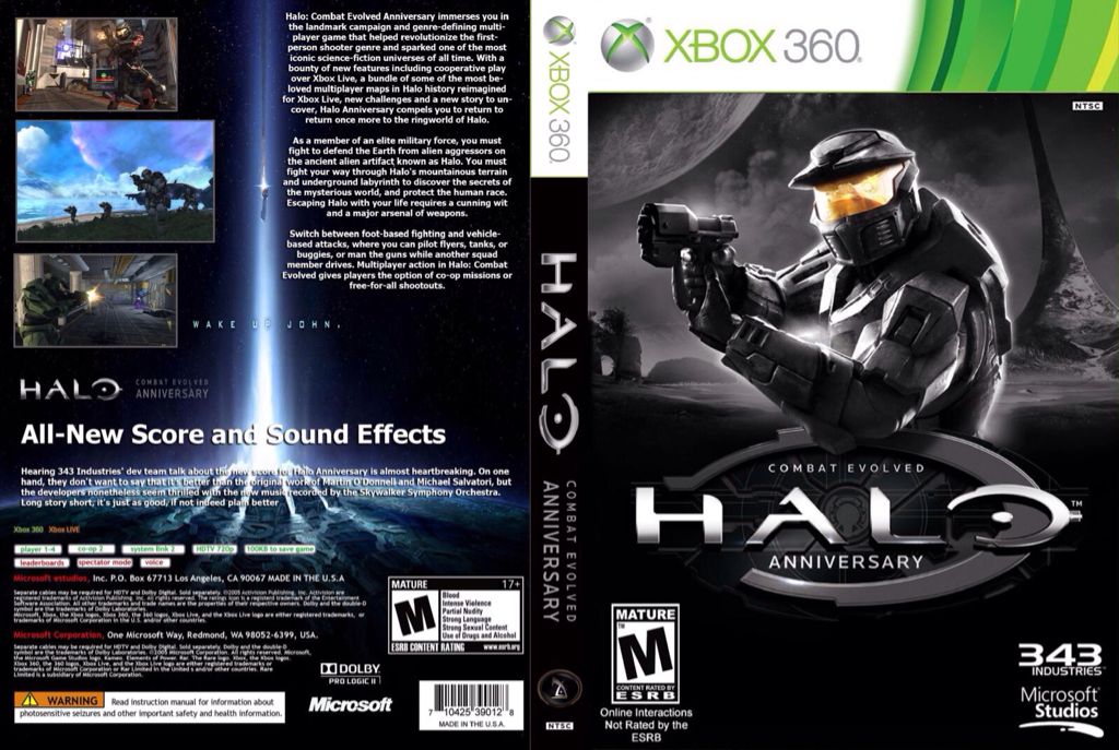 Halo: Combat Evolved Anniversary (X2 ONE SEALED) - Microsoft Xbox 360 (Microsoft Studios - 2) video game collectible - Main Image 2