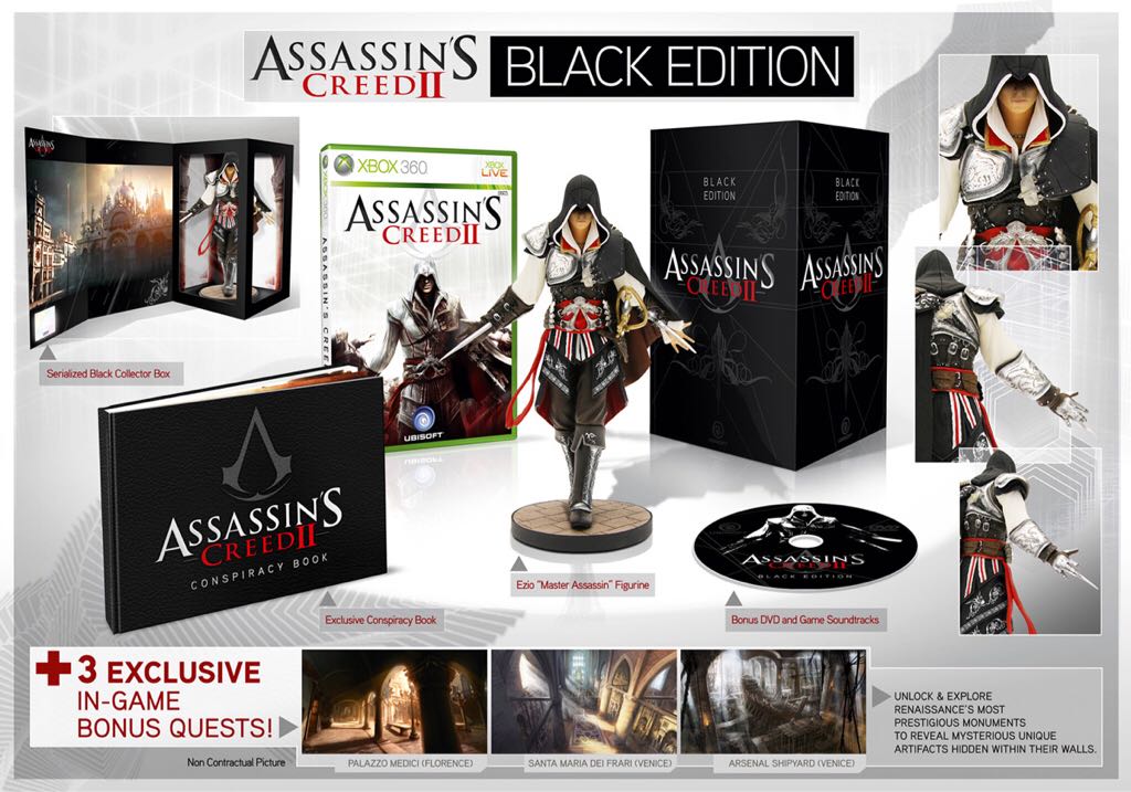 Assassin’s Creed II Black Edition - Microsoft Xbox 360 (Ubisoft - 1) video game collectible - Main Image 2