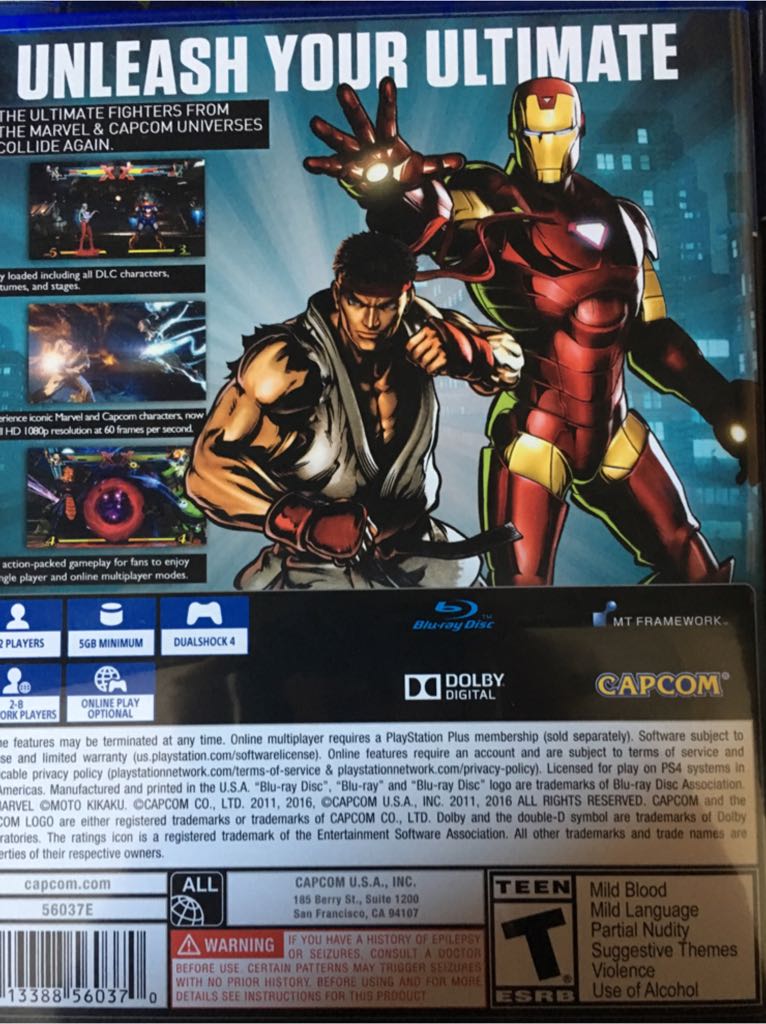 Ultimate Marvel vs. Capcom 3 - Sony PlayStation 4 (PS4) (Capcom) video game collectible - Main Image 2
