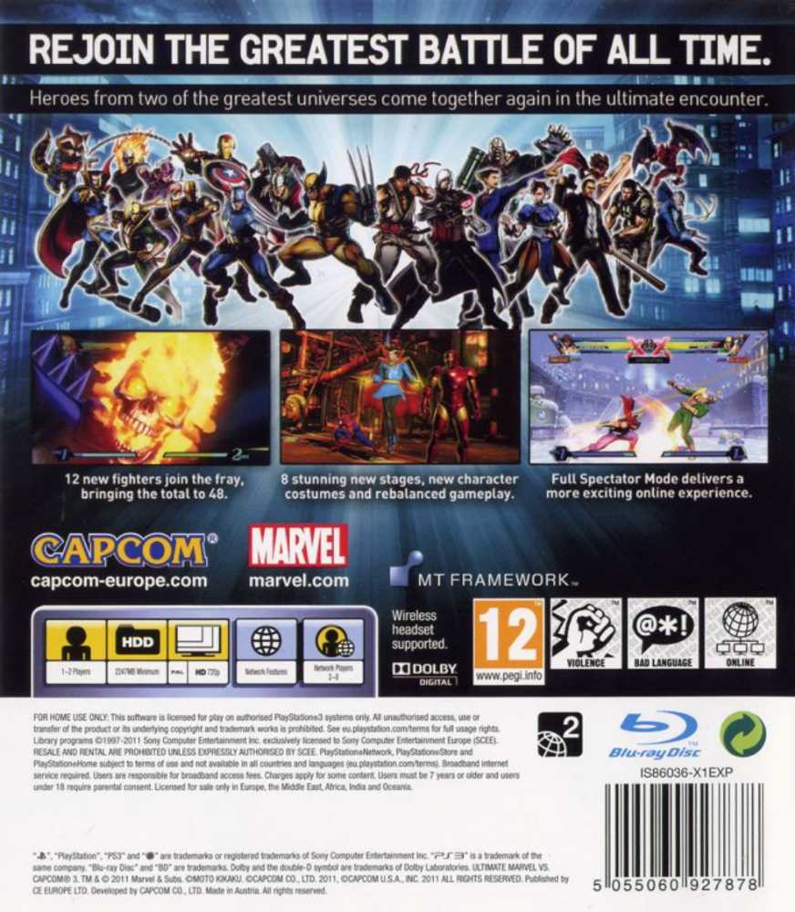 Ultimate Marvel vs. Capcom 3 - Sony PlayStation 4 (PS4) (Capcom/Marvel Games - 1-8) video game collectible - Main Image 2