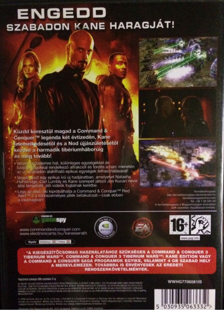 Command & Conquer 3: Kane’s Wrath - PC (Electronic Arts - 1) video game collectible [Barcode 014633153583] - Main Image 2