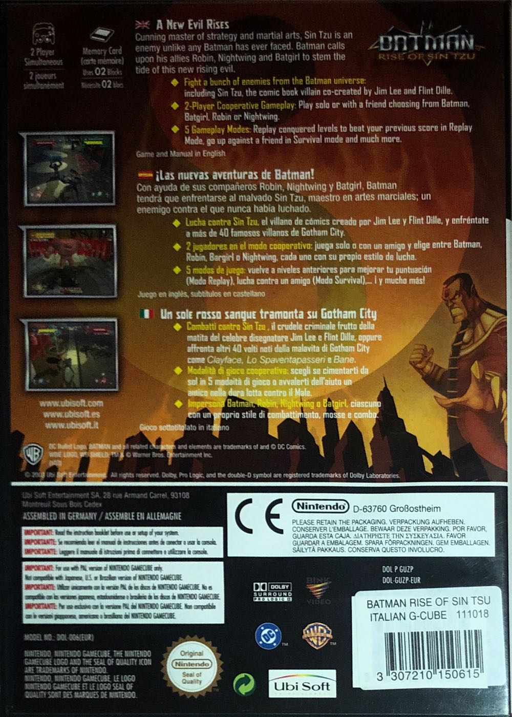 Batman: Rise Of Sin Tzu - Nintendo GameCube (1-2) video game collectible [Barcode 3307210150615] - Main Image 2