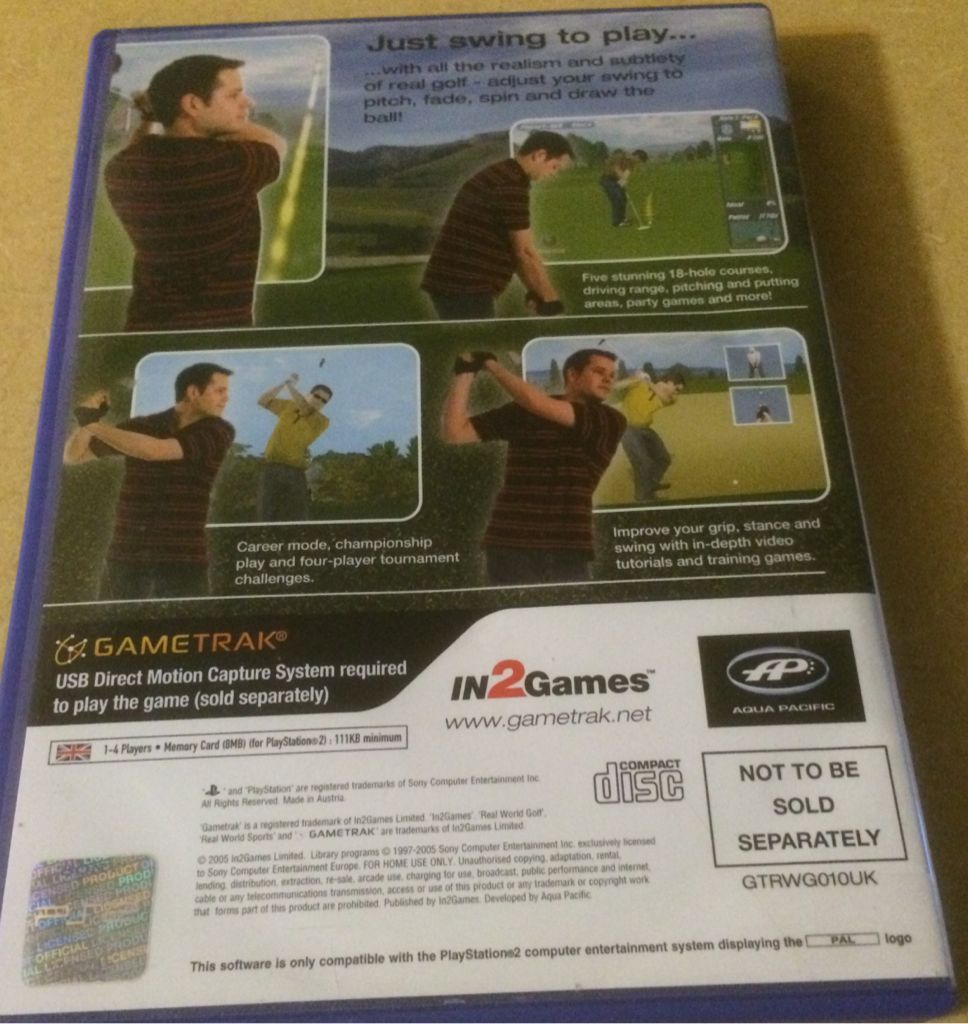 Gametrak Real World Golf - Sony PlayStation 2 (PS2) video game collectible - Main Image 2