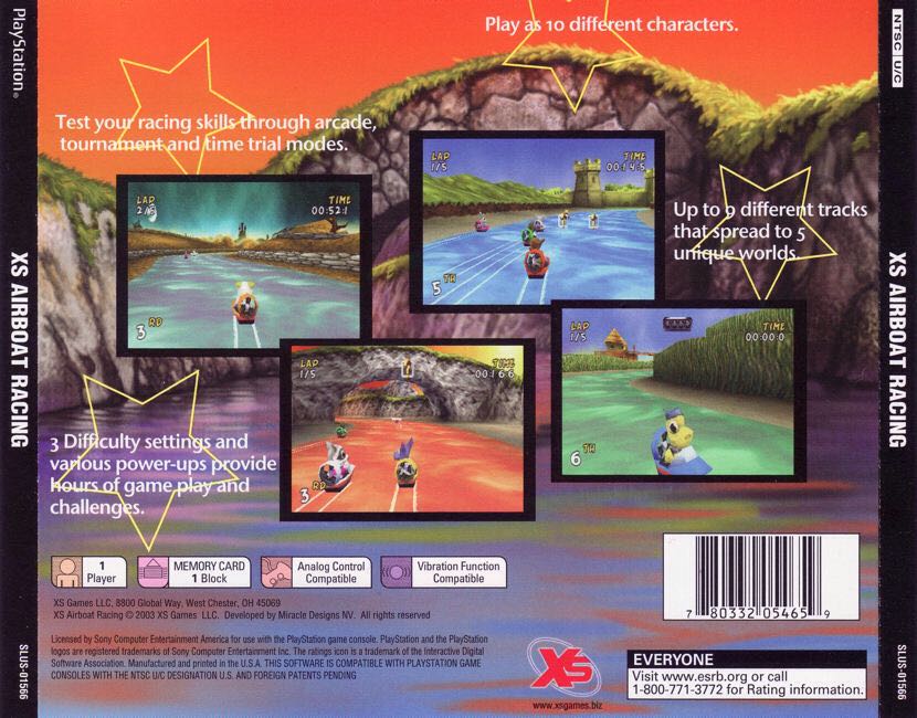XS Airboat Racing - Sony PlayStation (XS Games - 1) video game collectible [Barcode 5060072050209] - Main Image 2