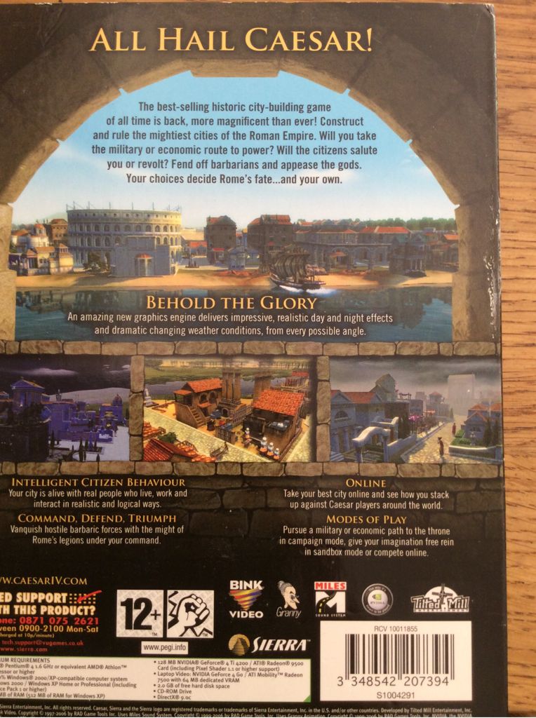 Caesar IV - PC (Sierra - 1) video game collectible [Barcode 3348542207394] - Main Image 2