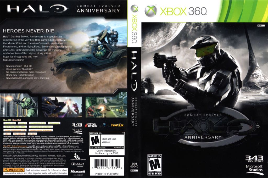 Halo: Combat Evolved - Anniversary - Microsoft Xbox 360 (Microsoft Game Studios - 2) video game collectible [Barcode 75745905] - Main Image 2