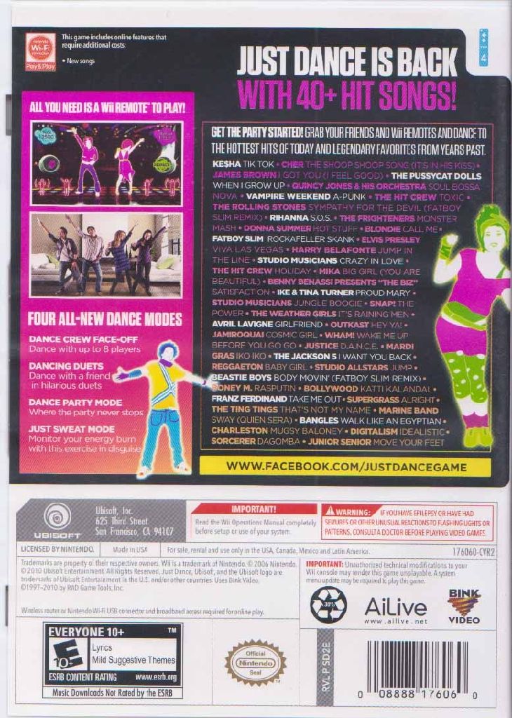 Just Dance 2 - Nintendo Wii (Ubisoft - 4) video game collectible [Barcode 3307217926572] - Main Image 2