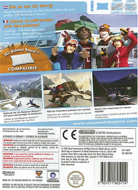Shaun White Snowboarding: Road Trip - Nintendo Wii (Ubisoft - 4) video game collectible [Barcode 3307211605145] - Main Image 2