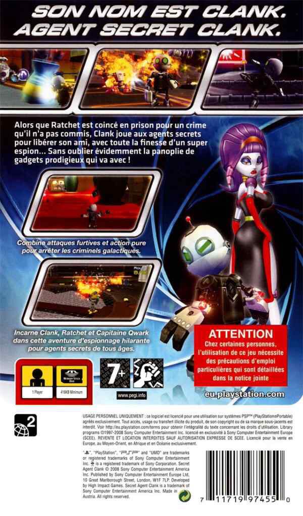 Secret Agent Clank - Sony PlayStation Portable (PSP) video game collectible [Barcode 711719162346] - Main Image 2