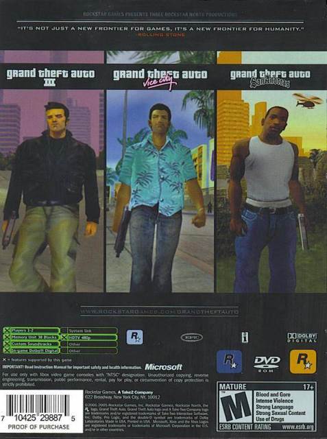 Grand Theft Auto The Trilogy - Microsoft Xbox (1) video game collectible [Barcode 5026555243001] - Main Image 2