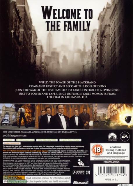 Godfather, The - Microsoft Xbox (Electronic Arts - 1) video game collectible [Barcode 5030941046060] - Main Image 2