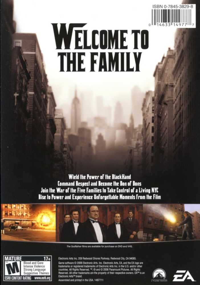 The Godfather - Microsoft Xbox (Electronic Arts - 1) video game collectible [Barcode 5030946046065] - Main Image 2
