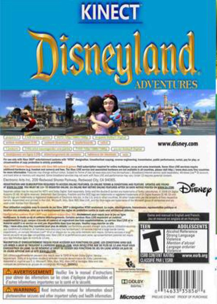 Disneyland Adventures - Microsoft Xbox One (Microsoft - 1) video game collectible [Barcode 889842226423] - Main Image 2