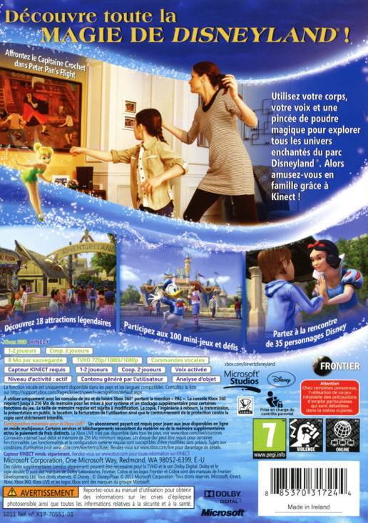 Kinect Disneyland Adventures - Microsoft Xbox 360 (Microsoft Game Studios - 2) video game collectible [Barcode 885370317268] - Main Image 2