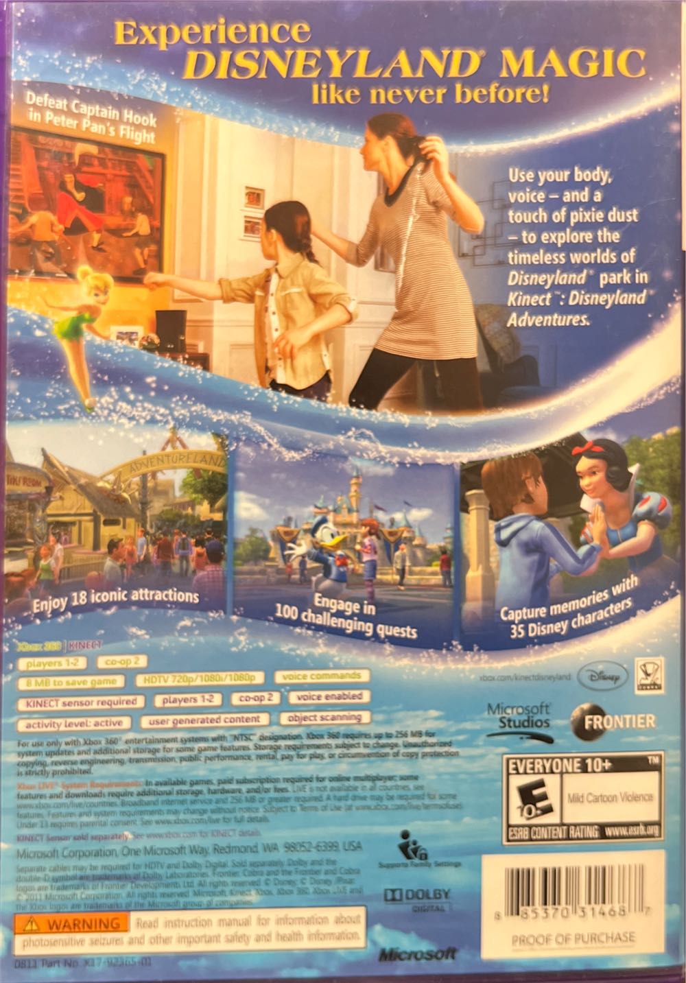 Kinect Disneyland Adventures - Microsoft Xbox 360 (Microsoft Game Studios - 2) video game collectible [Barcode 885370365665] - Main Image 3
