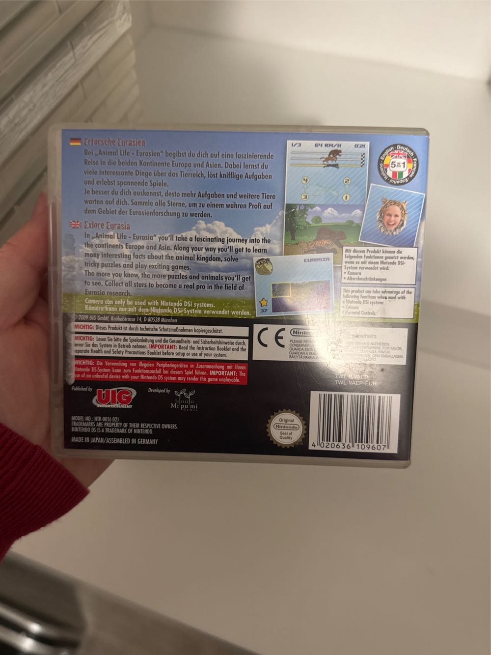 Animal Life Eurasia - Nintendo DS video game collectible [Barcode 4020636109607] - Main Image 2