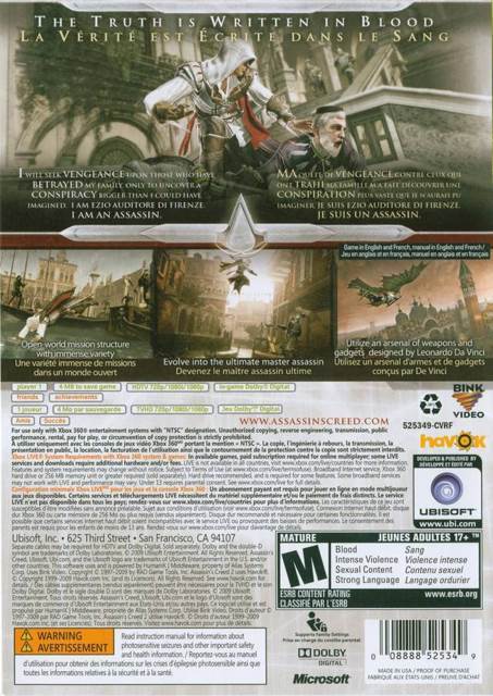 Assassin’s Creed 2 - Microsoft Xbox 360 (Ubisoft - 1) video game collectible [Barcode 3307211666610] - Main Image 2