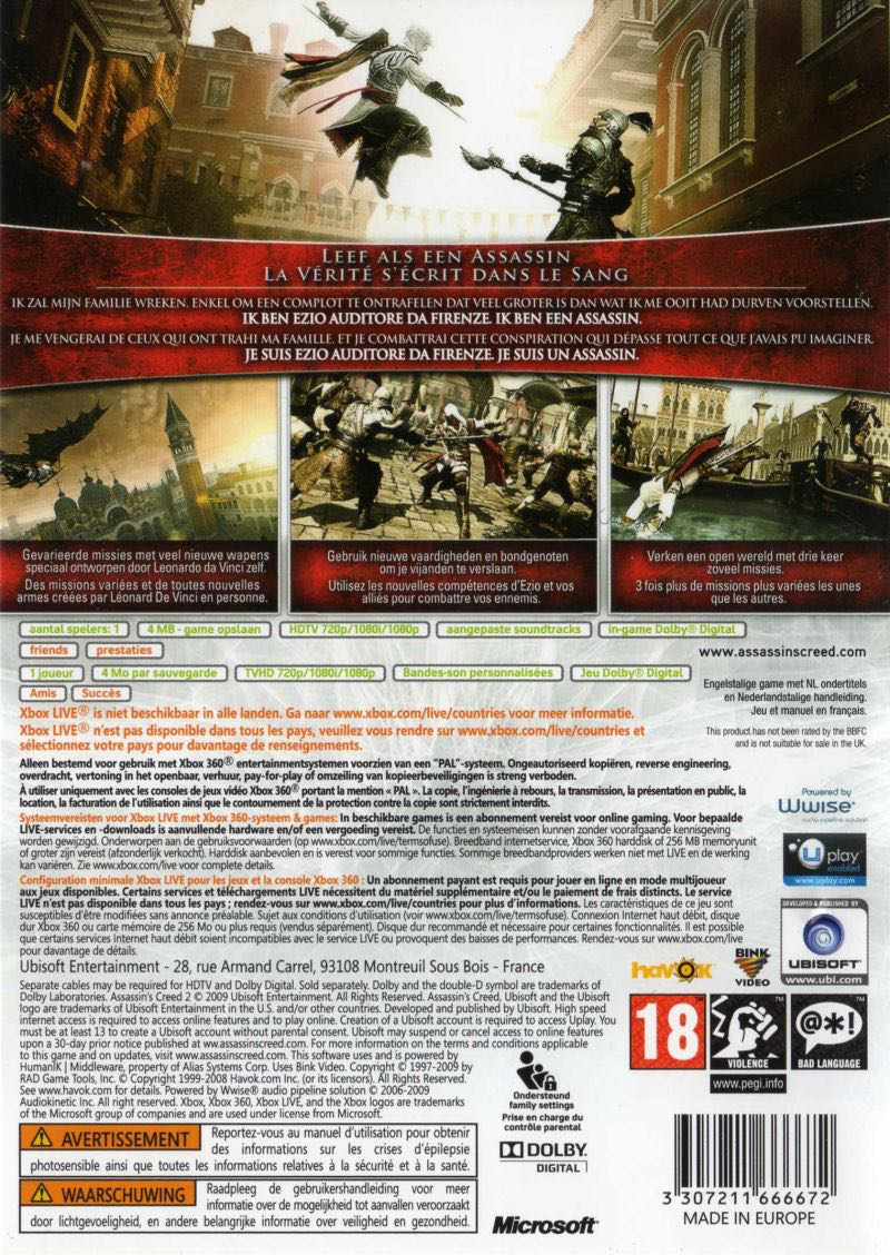 Assassin’s Creed II - Microsoft Xbox 360 (Ubisoft - 1) video game collectible [Barcode 3307211666672] - Main Image 2