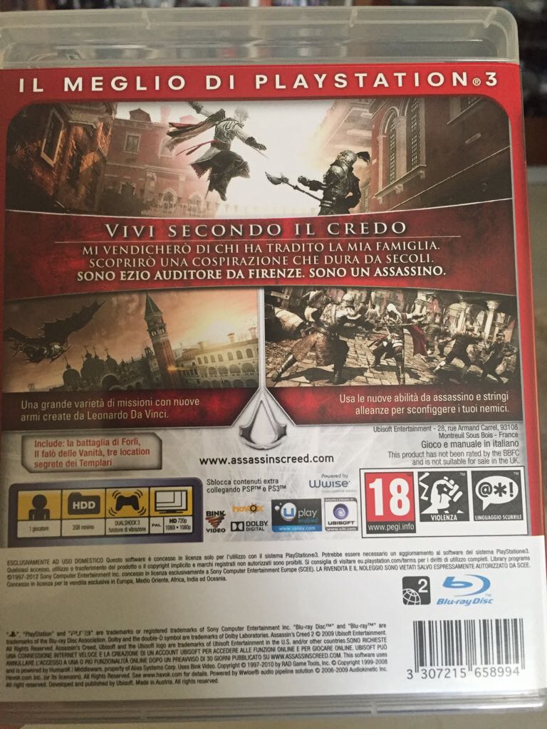 Assassin’s Creed II - Sony PlayStation 3 (PS3) (Ubisoft - 1) video game collectible [Barcode 3307215658994] - Main Image 2