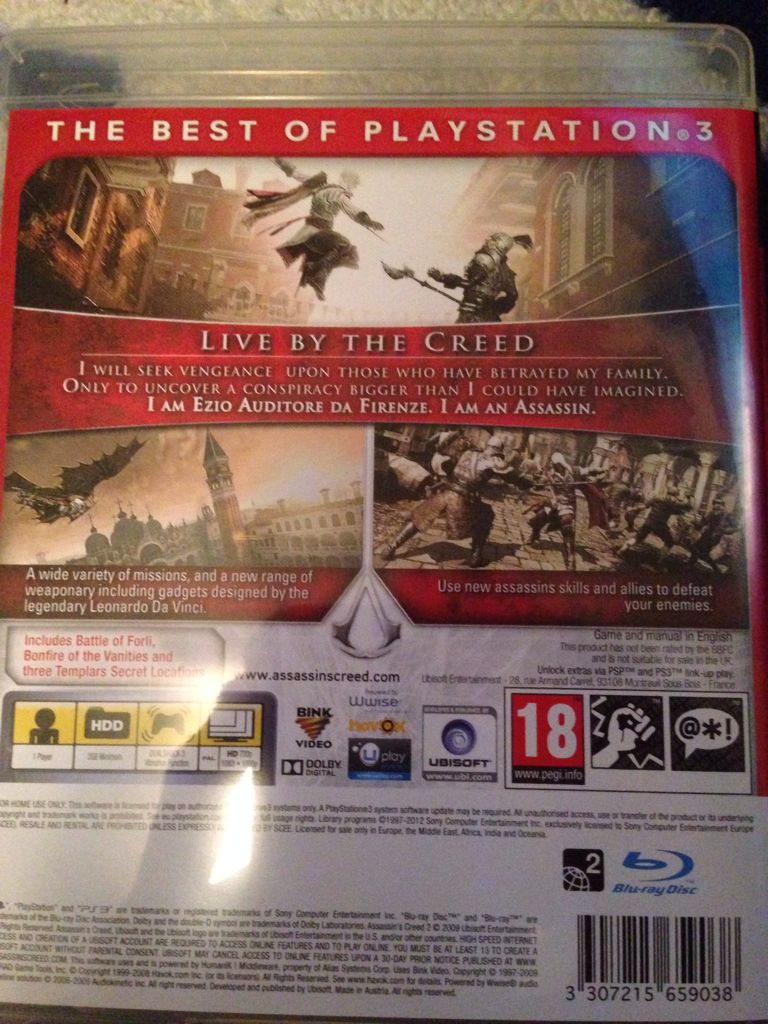 Assassin’s Creed II (Essentials) - Sony PlayStation 3 (PS3) (Ubisoft - 1-4) video game collectible [Barcode 3307215659038] - Main Image 2