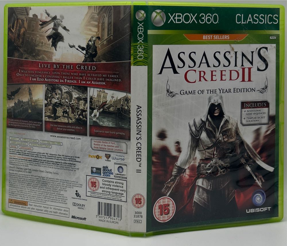 Assassin’s Creed II GOTY Edition (Best Seller Classics) - Microsoft Xbox 360 (Ubisoft - 1) video game collectible [Barcode 3307217934713] - Main Image 3
