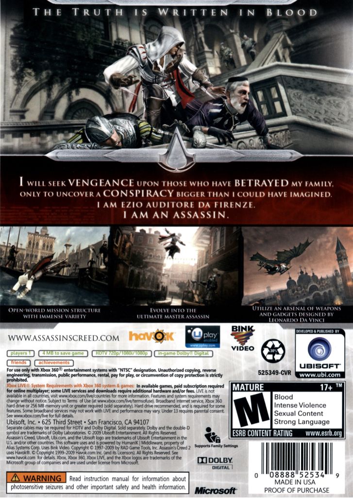 Assassin’s Creed II - Microsoft Xbox 360 (Ubisoft - 1) video game collectible - Main Image 2