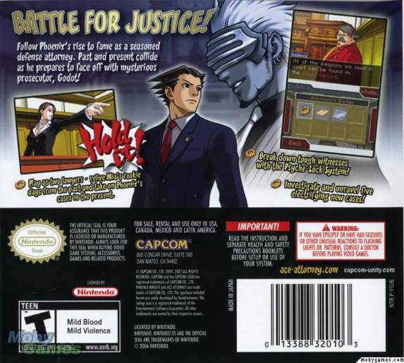 Ace Attorney 3: Trials & Tribulations - Nintendo DS (Capcom - 1) video game collectible - Main Image 2